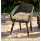 Indoor/Outdoor Chair Seat Cushion, Tufted, Weather, Water and Fade Resistant, 19 x 19 (Sert of 2)