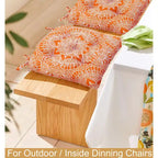 Indoor/Outdoor Chair Seat Cushion, Tufted, Weather, Water and Fade Resistant, 19 x 19 (Sert of 2)