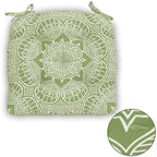 Indoor/Outdoor Chair Seat Cushion, Tufted, Weather, Water and Fade Resistant, 19 x 19 (Sert of 2)