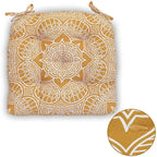 Indoor/Outdoor Chair Seat Cushion, Tufted, Weather, Water and Fade Resistant, 19 x 19 (Sert of 2)