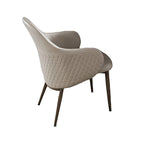 Liy 26 Inch Dining Chair Set of 2, Curved Padded, Tufted Beige Faux Leather