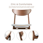 Furniture of America Beck Mid-century Walnut Padded Dining Chairs (Set of 2)