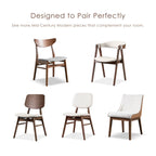 Furniture of America Beck Mid-century Walnut Padded Dining Chairs (Set of 2)