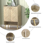 Anmytek Modern 20 Pairs Entryway Shoe Storage Cabinet 6-Tier Shoe Rack Organizer with Doors and Adjustable Shelves