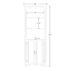 RiverRidge Somerset Tall Corner Bathroom Cabinet Storage Organizer with Doors and an Adjustable Shelf - White