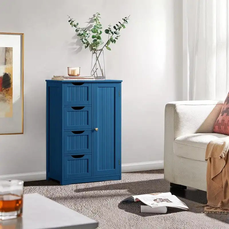 Wooden Bathroom Floor Cabinet - 13 D x 22 W x 32 H