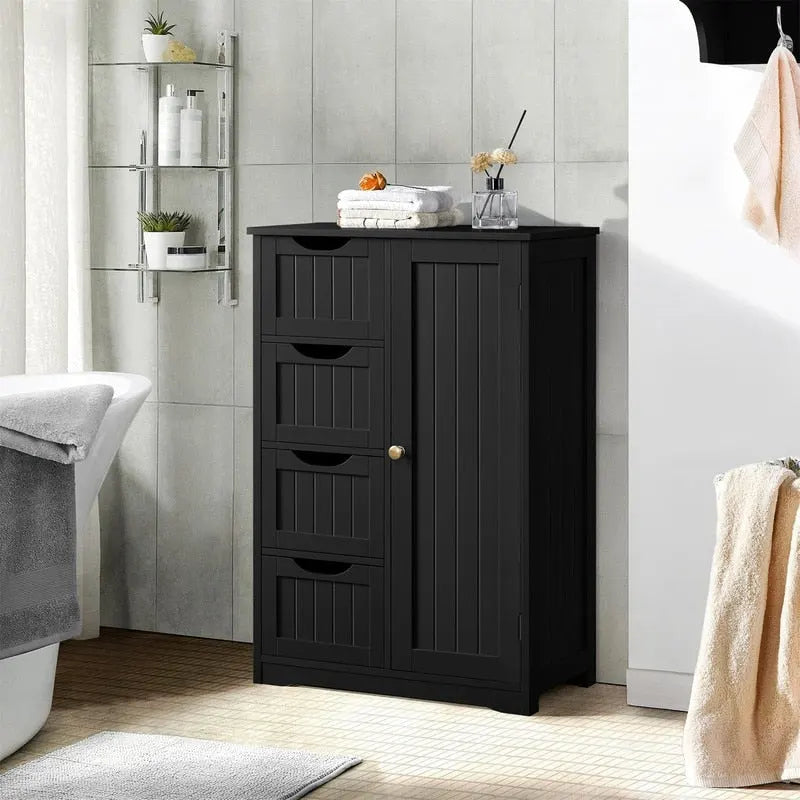 Wooden Bathroom Floor Cabinet - 13 D x 22 W x 32 H