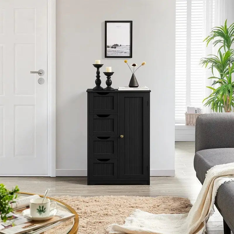 Wooden Bathroom Floor Cabinet - 13 D x 22 W x 32 H