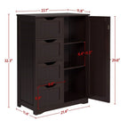 Wooden Bathroom Floor Cabinet - 13 D x 22 W x 32 H