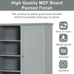 Tall Bathroom Storage Cabinet with Two Doors and Drawers