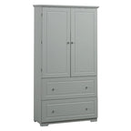 Tall Bathroom Storage Cabinet with Two Doors and Drawers