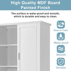 Tall Bathroom Storage Cabinet with Two Doors and Drawers