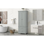 Freestanding Tall Storage Cabinet with 2 Drawers & 2 Doors for Bathroom/Office