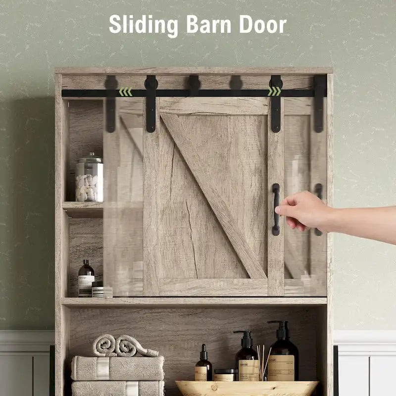 Over-The-Toilet Storage Cabinet Bathroom Organizer with Adjustable Shelf