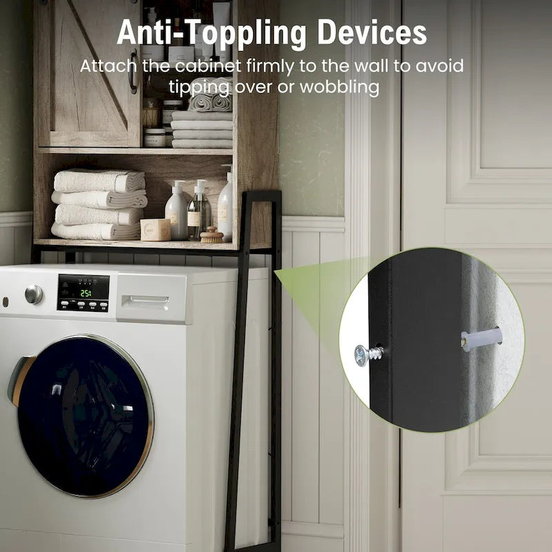 Over-The-Toilet Storage Cabinet Bathroom Organizer with Adjustable Shelf