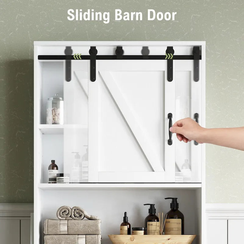 Over-The-Toilet Storage Cabinet Bathroom Organizer with Adjustable Shelf