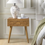 Julian Mid-century Modern End Table with Charging Station by HULALA HOME