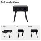 Julian Mid-century Modern End Table with Charging Station by HULALA HOME