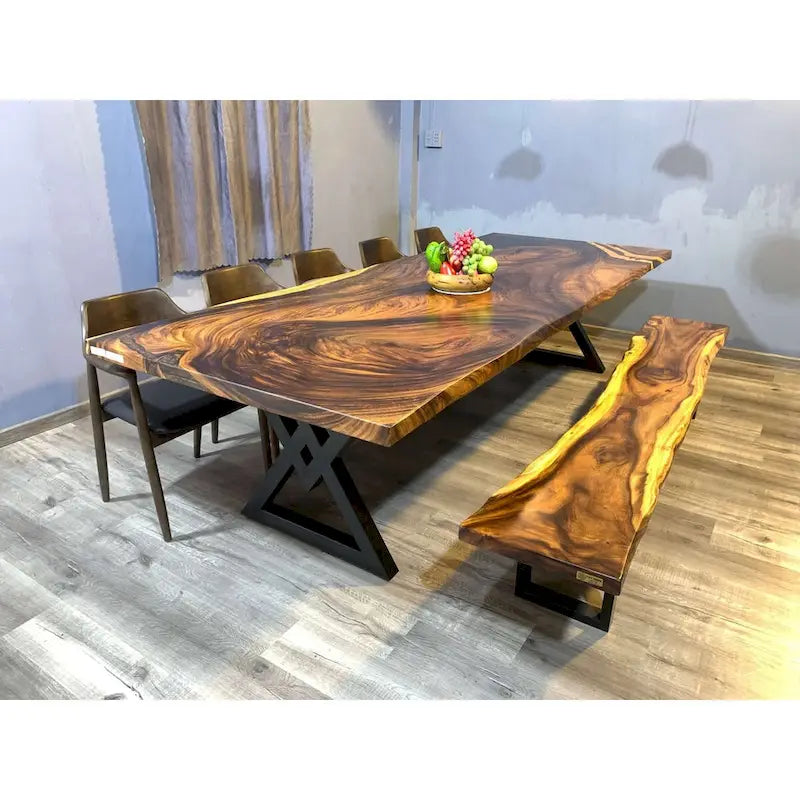 Sundaland 118  Large Slap Live Edge Dining Table