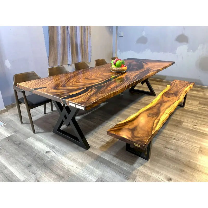 Sundaland 118  Large Slap Live Edge Dining Table
