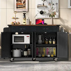 53.5 Farmhouse Kitchen Island with Power Outlet