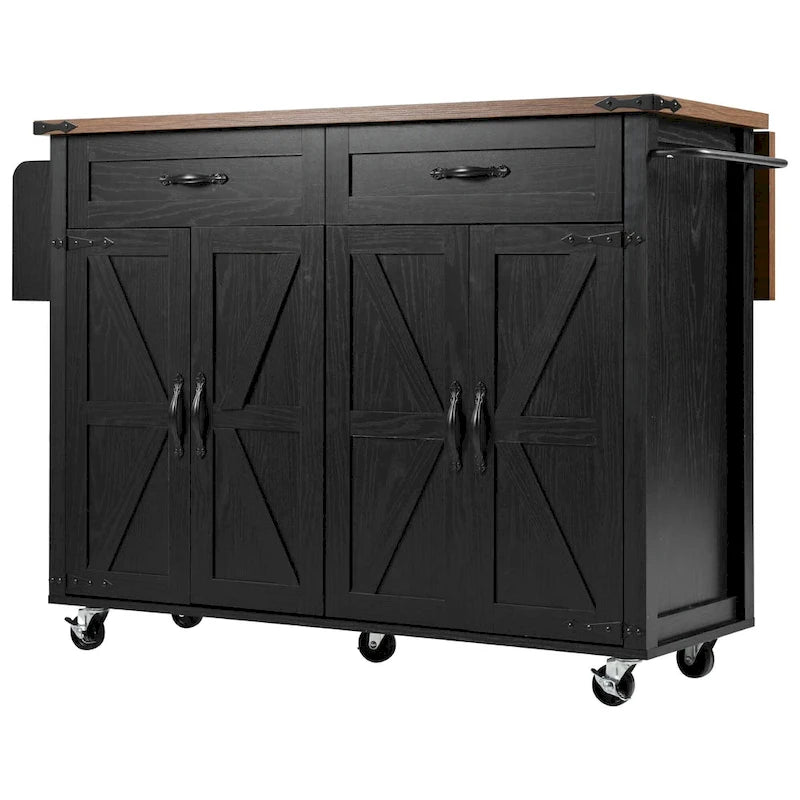 53.5 Farmhouse Kitchen Island with Power Outlet