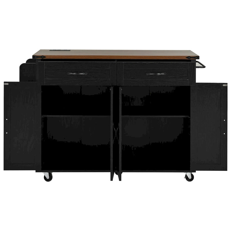 53.5 Farmhouse Kitchen Island with Power Outlet