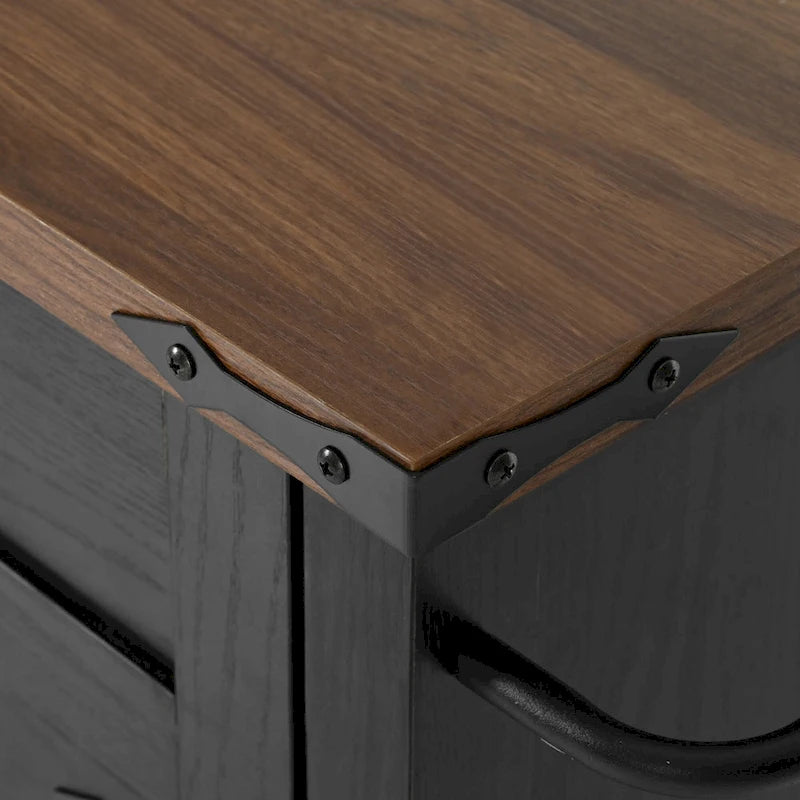 53.5 Farmhouse Kitchen Island with Power Outlet