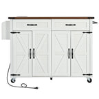 53.5 Farmhouse Kitchen Island with Power Outlet