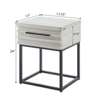 Roundhill Furniture Findlay 3-Piece Bedroom Set in White Dove
