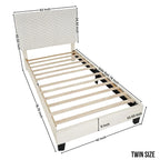 Roundhill Furniture Findlay 3-Piece Bedroom Set in White Dove