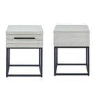Roundhill Furniture Findlay 3-Piece Bedroom Set in White Dove
