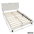 Roundhill Furniture Findlay 3-Piece Bedroom Set in White Dove