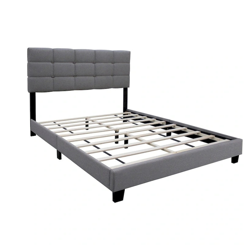 Queen Size Adjustable Upholstered Bed Frame Stylish Durable And Dirt-resistant, No Need For Bulky Innerspring Mattresses