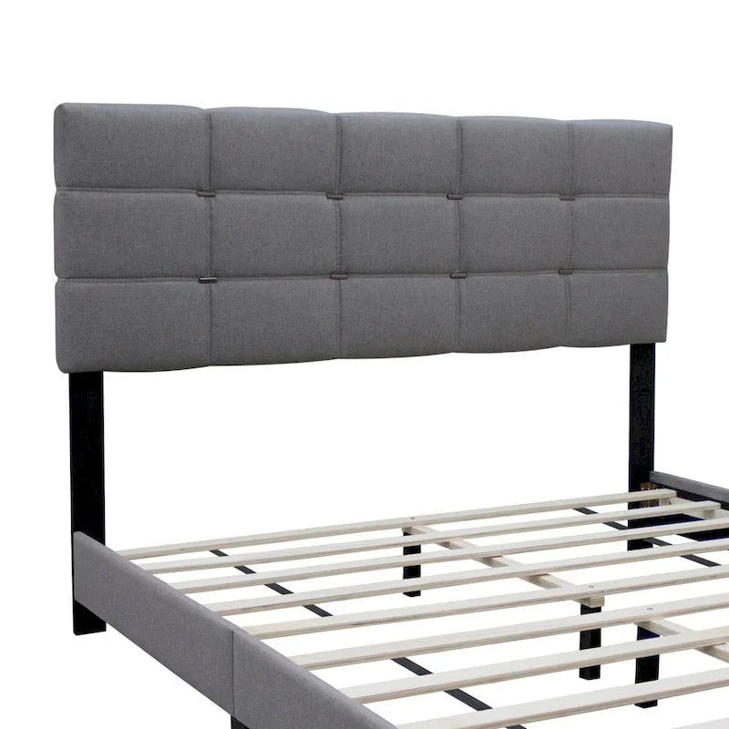 Queen Size Adjustable Upholstered Bed Frame Stylish Durable And Dirt-resistant, No Need For Bulky Innerspring Mattresses