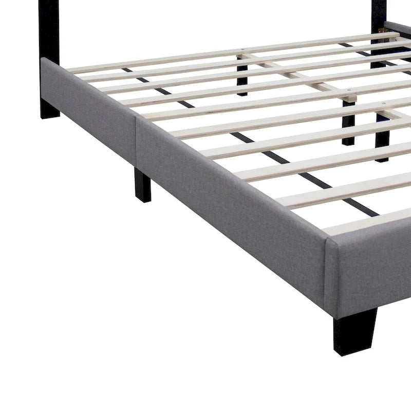 Queen Size Adjustable Upholstered Bed Frame Stylish Durable And Dirt-resistant, No Need For Bulky Innerspring Mattresses