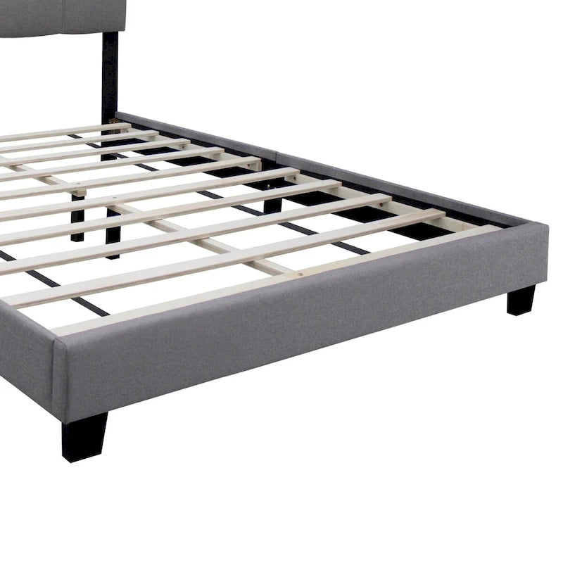 Queen Size Adjustable Upholstered Bed Frame Stylish Durable And Dirt-resistant, No Need For Bulky Innerspring Mattresses