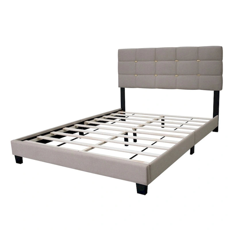 Queen Size Adjustable Upholstered Bed Frame Stylish Durable And Dirt-resistant, No Need For Bulky Innerspring Mattresses