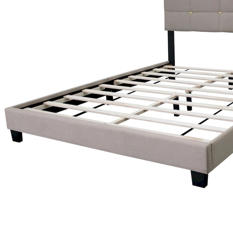 Queen Size Adjustable Upholstered Bed Frame Stylish Durable And Dirt-resistant, No Need For Bulky Innerspring Mattresses