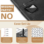 75.39 INCH Futon Sofa Bed, Convertible Folding Futon Couch Recliner Lounge For Living Room With 2 Pillow/Armrest