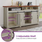 Farmhouse Sideboard Buffet Cabinet with Sliding Barn Doors
