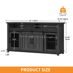 Farmhouse Sideboard Buffet Cabinet with Sliding Barn Doors