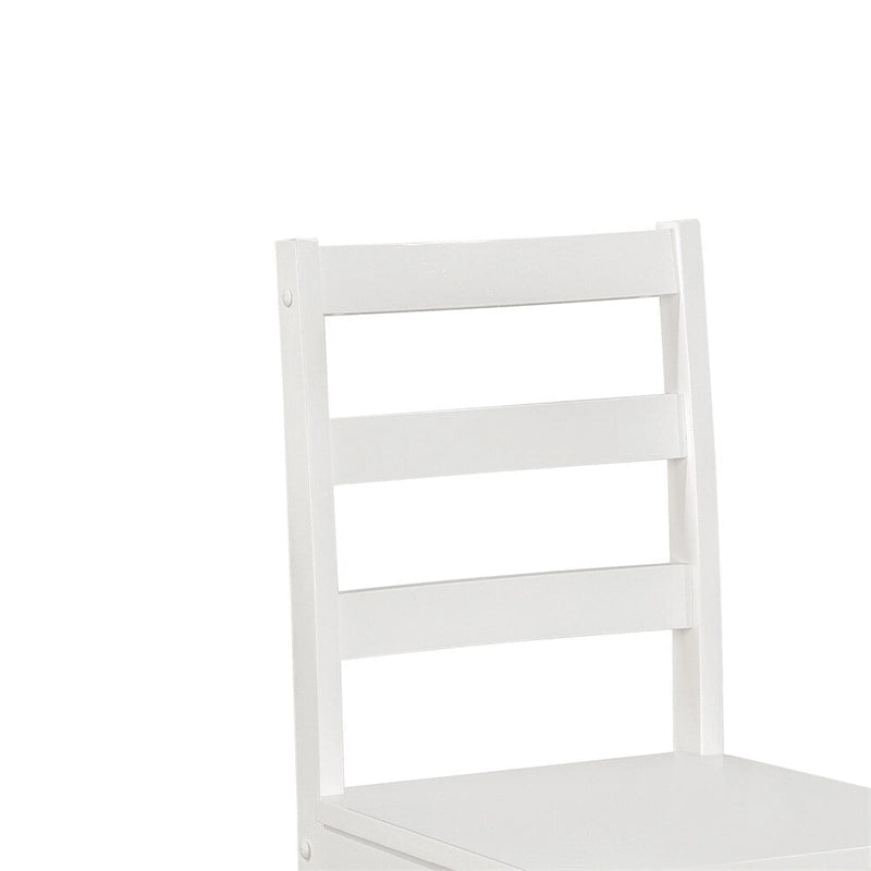 5-Piece 45  Wood Dining Set with Ladder Back and Legs