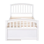 Twin Size Platform Storage Bed Solid Wood Bed with 6 Drawers