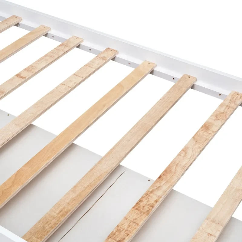 Twin Size Platform Storage Bed Solid Wood Bed with 6 Drawers