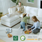 Donna Oversized Modular Sectional Fabric Sofa with Upgraded Wood Base
