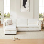 Donna Oversized Modular Sectional Fabric Sofa with Upgraded Wood Base