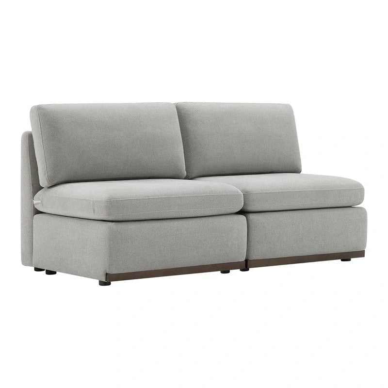 Donna Oversized Modular Sectional Fabric Sofa with Upgraded Wood Base