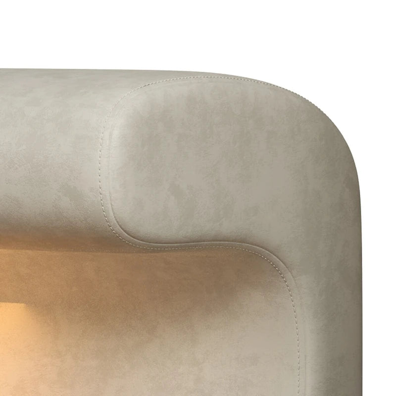 Entryway Bench Leather Upholstered Ottoman with LED sensor light for living room, bedroom, end of bed