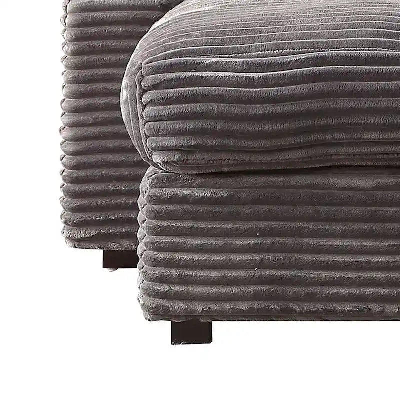 Modern Stylish Corduroy Fabric Upholstered Chaise Lounge Chair